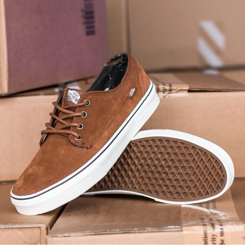 VANS BRIGATA DESERT TRIBE SUEDE/ MONKS ROBE - Picture 1 of 7